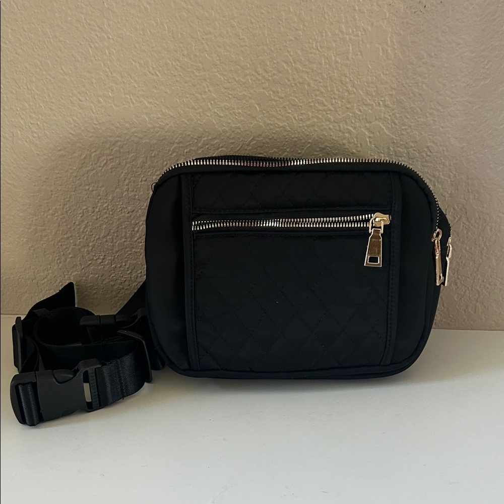 Black Quilted Crossbody Bag